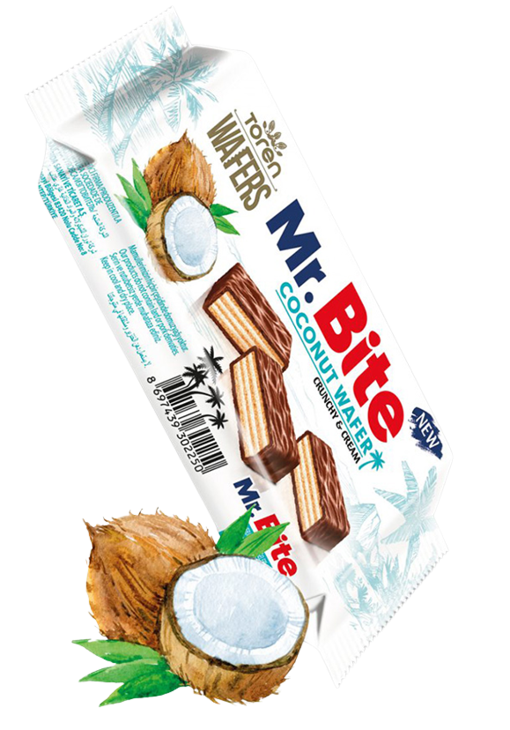 38 gr MR. BITE vafl sa okusom kokosa (24x38 gr) - 24 komadno pakovanje