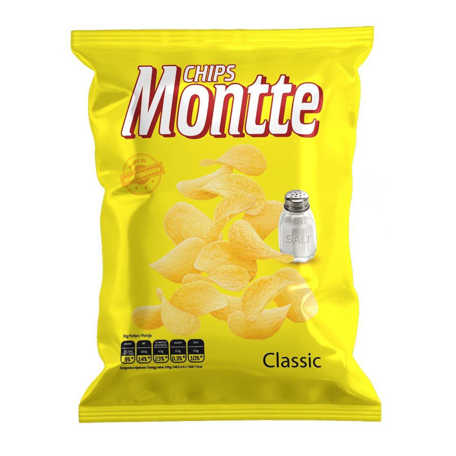 140 gr MONTTE čips classic (16x140 gr)