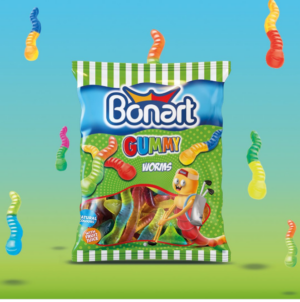 80 gr BONART gumene bombone crvići (12x80 gr) - 12 komadno pakovanje