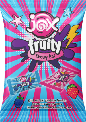 72 gr JOX voćni karamel okus jagoda i malina