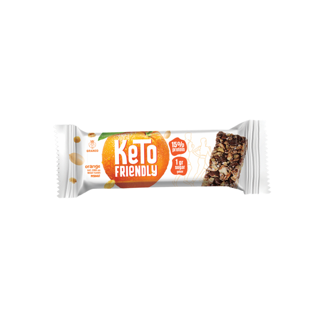 30 gr Keto bar sa kikirikijem i komadićima narandže (24x30 gr) - 24 komadno pakovanje - Image 2