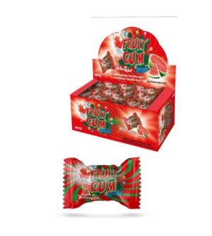 3gr FRUITGUM PUNJENA ŽVAKA SA OKUSOM LUBENICE - (100×3 gr) – 100 komadno pakovanje