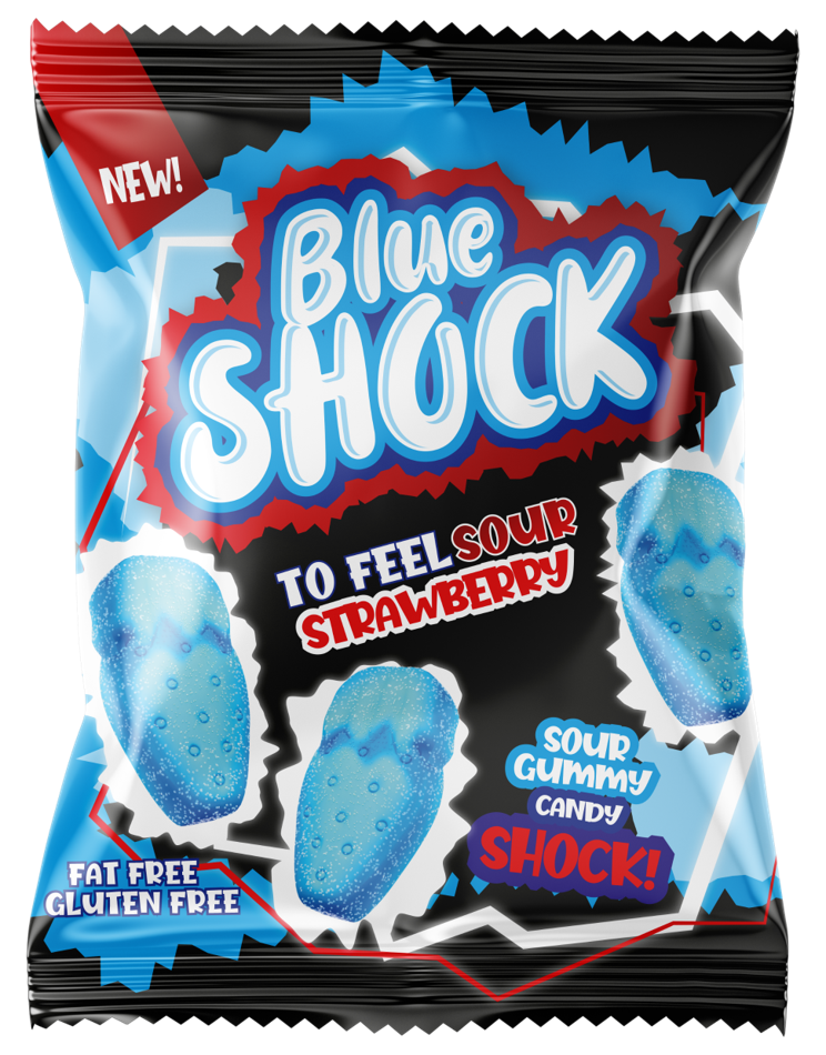 80gr JOJO gumene bombone BLUE KISELA JAGODA – (12x80gr)