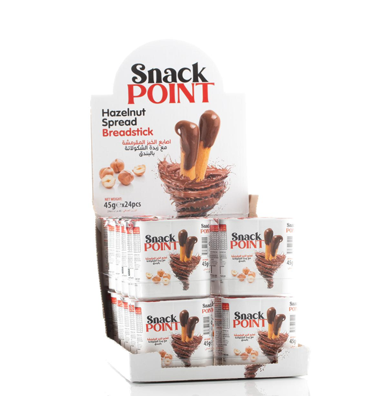 45 gr SNACK POINT čoko lješnjak namaz & grisini štapići - BIJELI